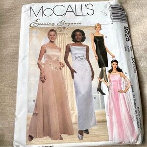 McCall’s Evening Elegance Sewing Pattern Misses Dress With Scarf New Uncut
